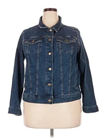 Woman Within Denim Jacket (view 1)