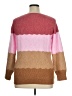 Talbots Color Block Pink Pullover Sweater Size 0X - photo 2
