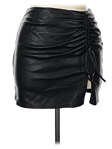 Olia Faux Leather Skirt (view 1)