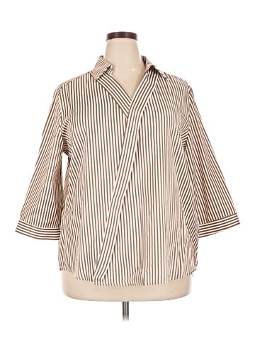 Lomon 3/4 Sleeve Button-Down Shirt (view 1)