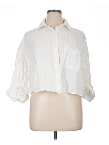 Madewell Straight-Hem Shirt in Linen-Cotton (view 1)