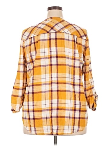 a.n.a. A New Approach 3/4 Sleeve Button-Down Shirt (view 2)