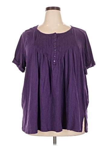 Woman Within Short Sleeve Blouse (view 1)