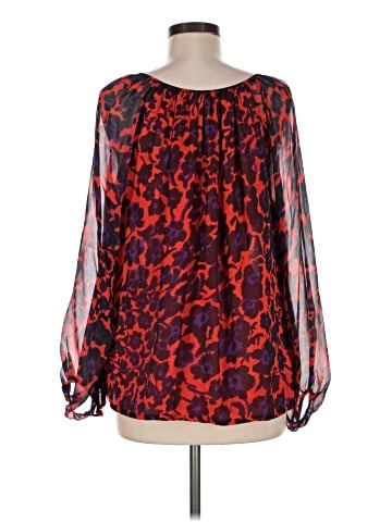 Diane von Furstenberg Long Sleeve Silk Top (view 2)