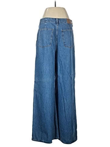 Madewell Wide Sweep Denim Trousers in Java Wash: Airy Denim Edition (view 2)