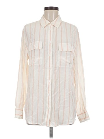 Equipment Long Sleeve Silk Top (view 1)