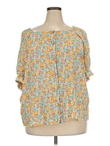 LC Lauren Conrad Short Sleeve Blouse (view 1)