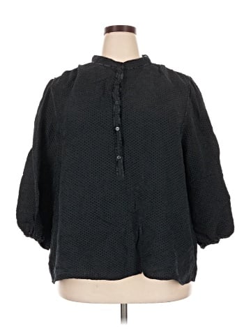 Max Studio 3/4 Sleeve Button-Down Shirt (view 1)