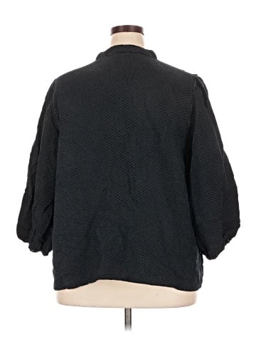 Max Studio 3/4 Sleeve Button-Down Shirt (view 2)