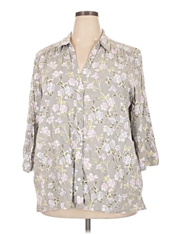 J.Jill 3/4 Sleeve Button-Down Shirt (view 1)