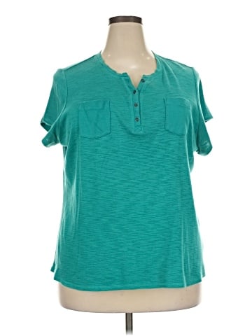 Liz Claiborne Short Sleeve Henley (view 1)