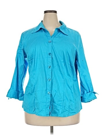 DressBarn 3/4 Sleeve Button-Down Shirt (view 1)