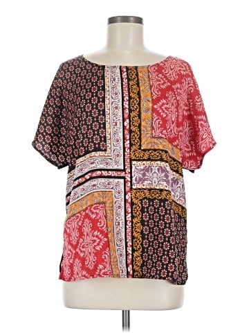 JM Collection Short Sleeve Blouse (view 1)