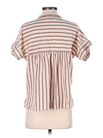Madewell Crinkle Cotton Lakeline Popover Shirt in Stripe (view 2)