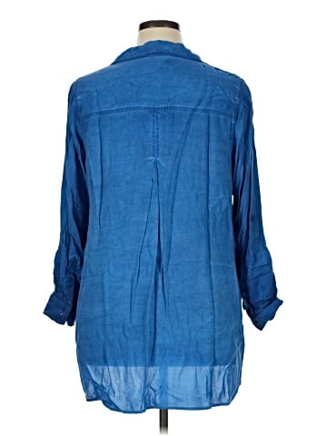 Velvet Heart 3/4 Sleeve Button-Down Shirt (view 2)