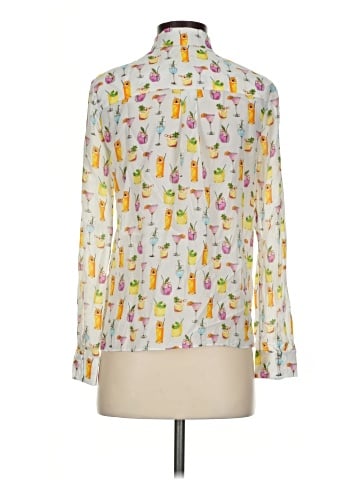 Alice + Olivia Long Sleeve Silk Top (view 2)