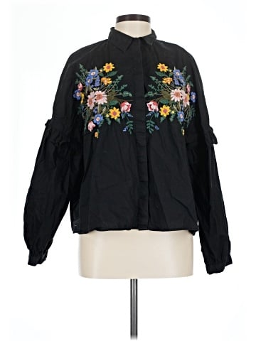 Topshop Long Sleeve Blouse (view 1)