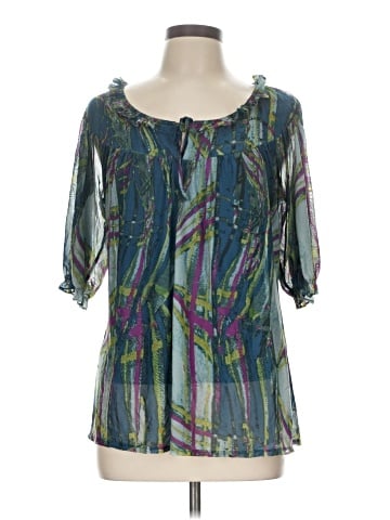 August Silk 3/4 Sleeve Blouse (view 1)