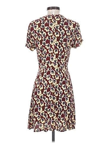 Madewell Button-Wrap Dress in Viola Floral (view 2)