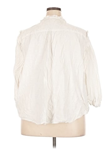 LC Lauren Conrad 3/4 Sleeve Button-Down Shirt (view 2)