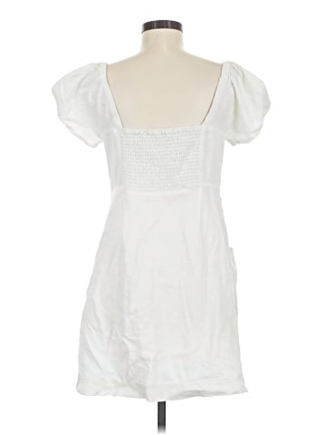 Madewell Linen-Cotton Puff-Sleeve Mini Dress (view 2)