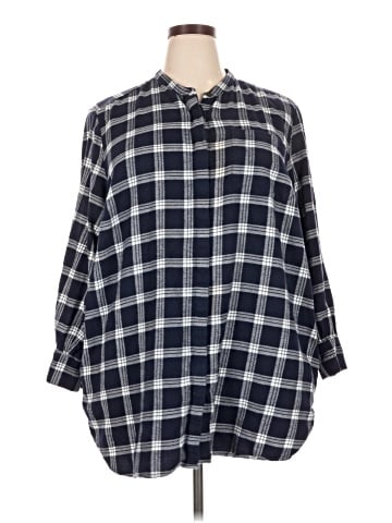Lands' End 3/4 Sleeve Button-Down Shirt (view 1)