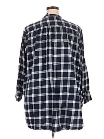 Lands' End 3/4 Sleeve Button-Down Shirt (view 2)