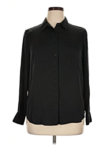 Quince Long Sleeve Silk Top (view 1)