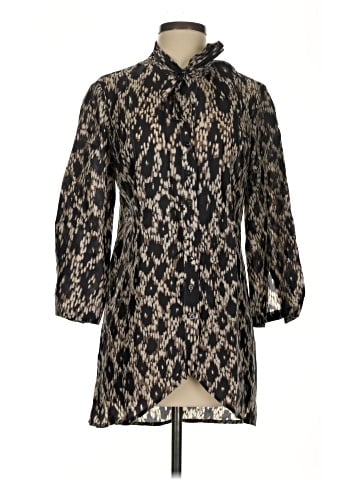 Nic + Zoe Long Sleeve Silk Top (view 1)
