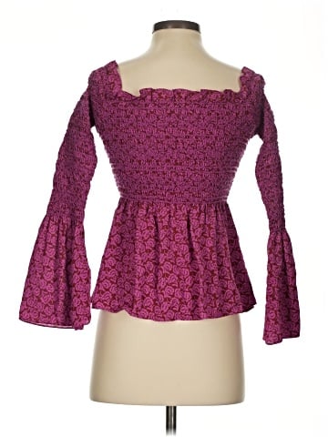 A.L.C. 3/4 Sleeve Silk Top (view 2)