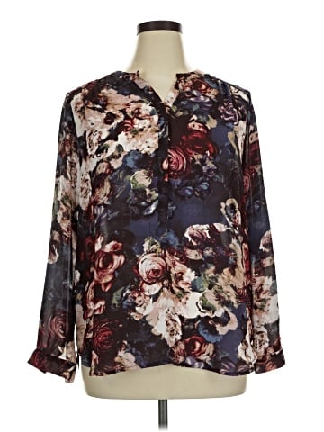 Roz & Ali Long Sleeve Blouse (view 1)