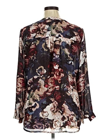 Roz & Ali Long Sleeve Blouse (view 2)