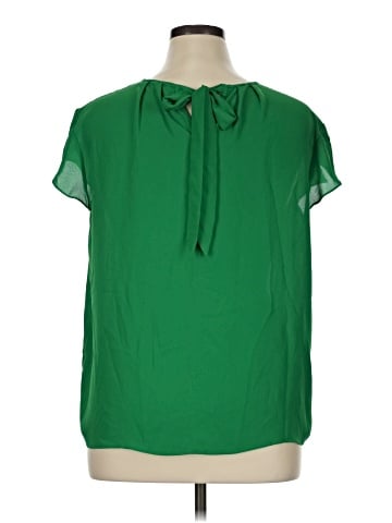 New York & Company Short Sleeve Blouse (view 2)