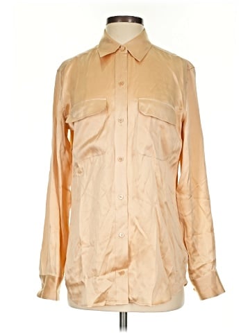 Equipment Long Sleeve Silk Top (view 1)