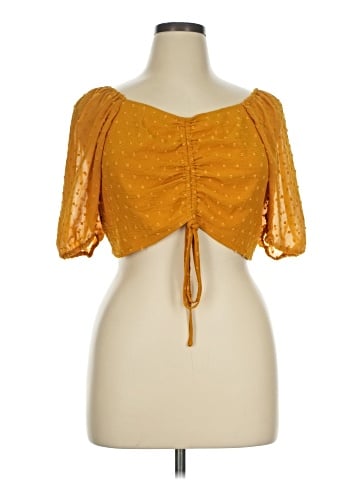 Shein Curve 3/4 Sleeve Blouse (view 1)