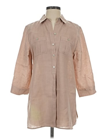 Chico's 3/4 Sleeve Button-Down Shirt (view 1)