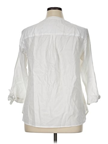 Talbots 3/4 Sleeve Button-Down Shirt (view 2)