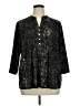 Notations Metallic Black 3/4 Sleeve Blouse Size 1X - photo 1
