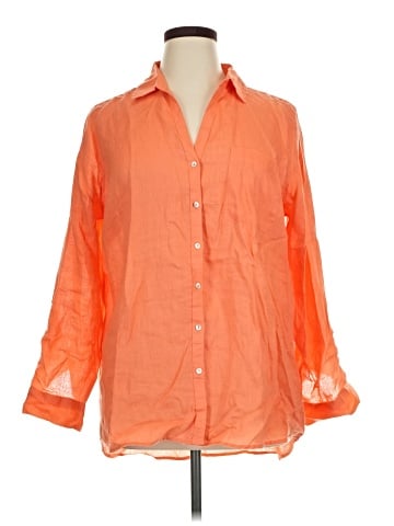 Sigrid Olsen 3/4 Sleeve Button-Down Shirt (view 1)