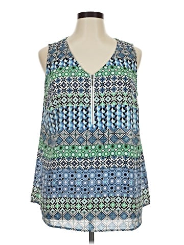 Roz & Ali Sleeveless Blouse (view 1)