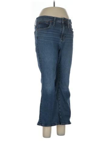 Madewell Petite Curvy Kick Out Crop Jeans in Lenoir Wash (view 1)