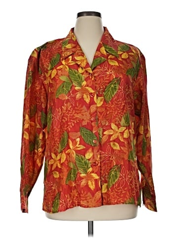 Stunt Long Sleeve Silk Top (view 1)