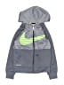Nike 100% Polyester Gray Zip Up Hoodie Size 4 - photo 1