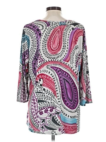 Susan Graver 3/4 Sleeve Blouse (view 2)