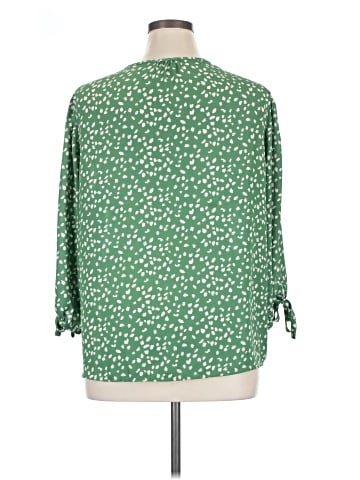 Olivia Grey 3/4 Sleeve Blouse (view 2)