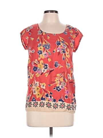 Edme & Esyllte Short Sleeve Silk Top (view 1)