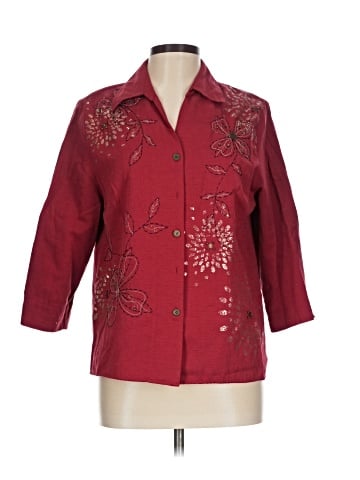 Alfred Dunner 3/4 Sleeve Button-Down Shirt (view 1)