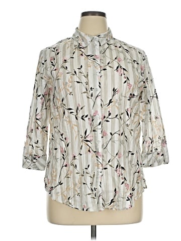 Allison Daley 3/4 Sleeve Button-Down Shirt (view 1)