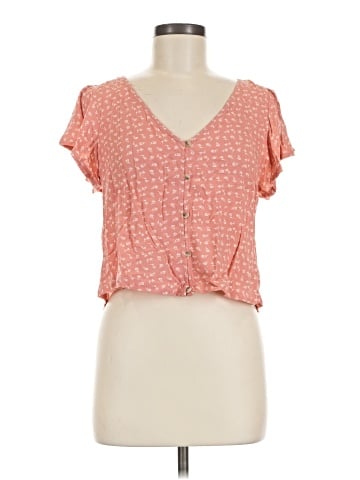 American Eagle Outfitters Short Sleeve Blouse (view 1)