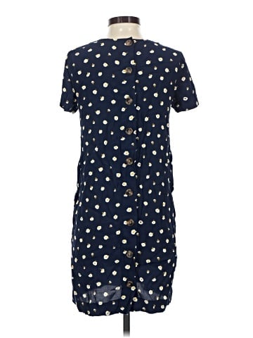 Madewell Button-Back Easy Dress in Daisy Dots (view 2)